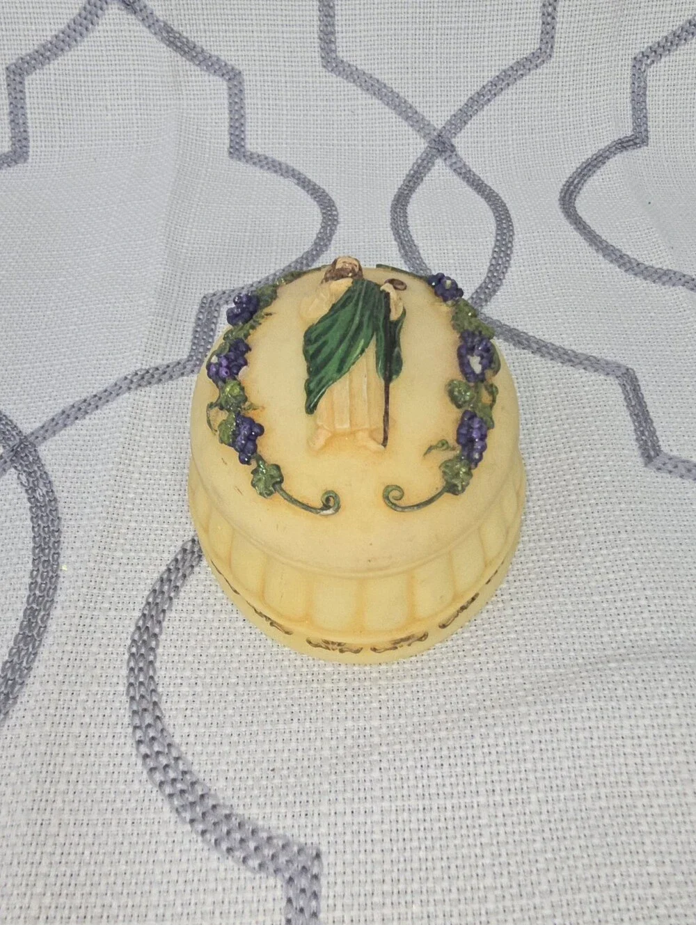St. Jude Resin Trinket Box 2002 Jewelry Box Beman Desing Concepts 3¼